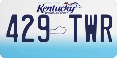 KY license plate 429TWR