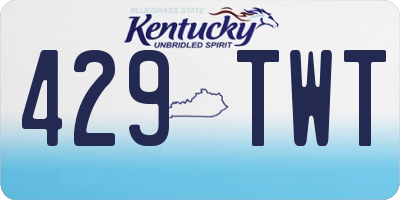 KY license plate 429TWT