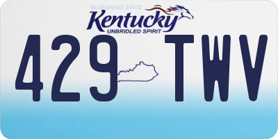 KY license plate 429TWV