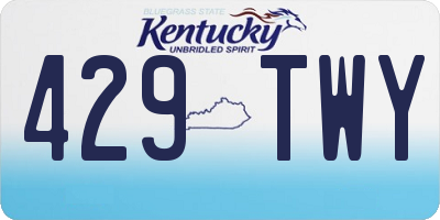 KY license plate 429TWY