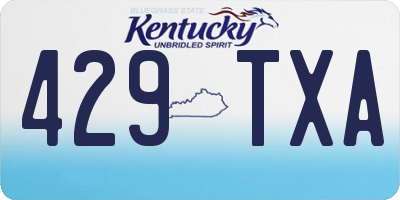 KY license plate 429TXA