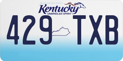 KY license plate 429TXB