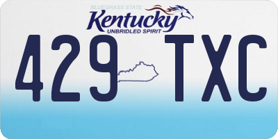 KY license plate 429TXC