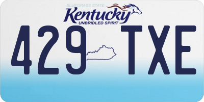 KY license plate 429TXE