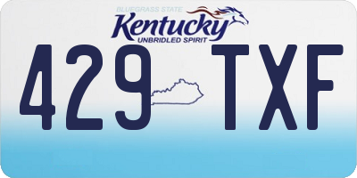KY license plate 429TXF