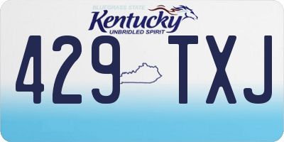 KY license plate 429TXJ