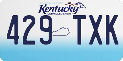 KY license plate 429TXK