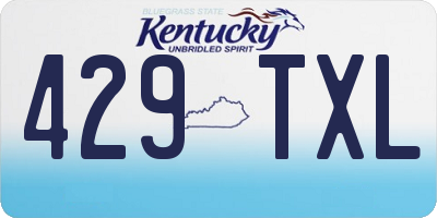 KY license plate 429TXL