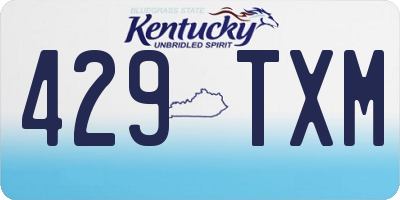 KY license plate 429TXM