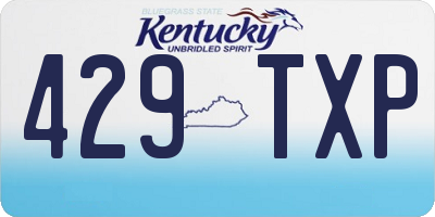 KY license plate 429TXP