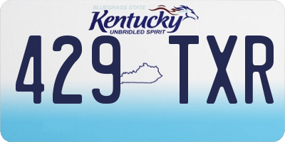KY license plate 429TXR