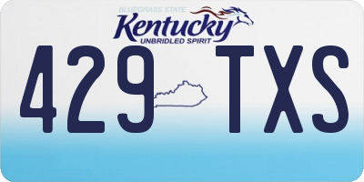 KY license plate 429TXS