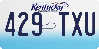 KY license plate 429TXU