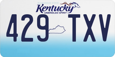 KY license plate 429TXV