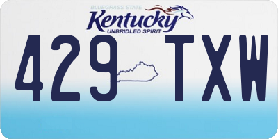 KY license plate 429TXW
