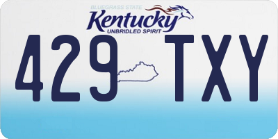 KY license plate 429TXY