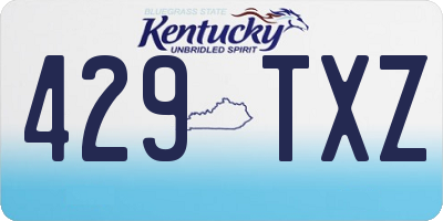 KY license plate 429TXZ