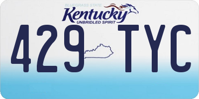 KY license plate 429TYC