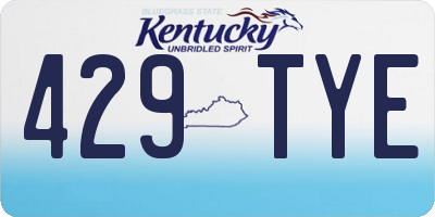 KY license plate 429TYE