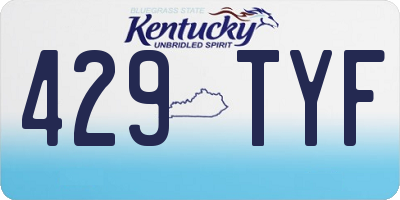 KY license plate 429TYF