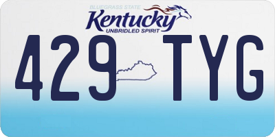 KY license plate 429TYG