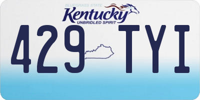 KY license plate 429TYI