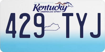 KY license plate 429TYJ