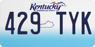 KY license plate 429TYK