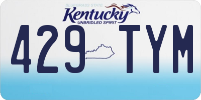 KY license plate 429TYM