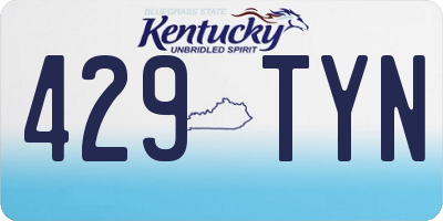 KY license plate 429TYN
