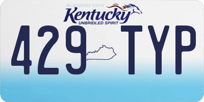 KY license plate 429TYP