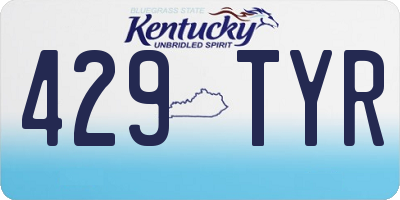 KY license plate 429TYR