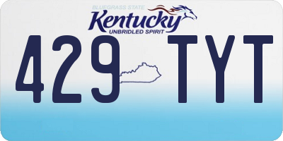 KY license plate 429TYT