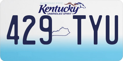 KY license plate 429TYU