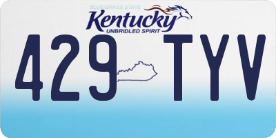 KY license plate 429TYV