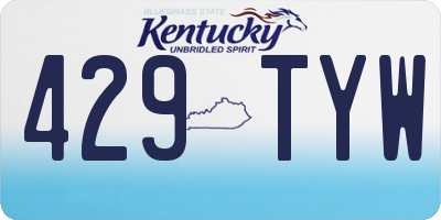 KY license plate 429TYW