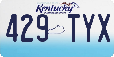 KY license plate 429TYX