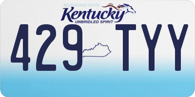 KY license plate 429TYY
