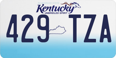 KY license plate 429TZA