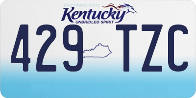 KY license plate 429TZC