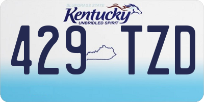 KY license plate 429TZD