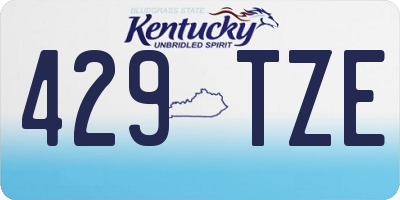KY license plate 429TZE