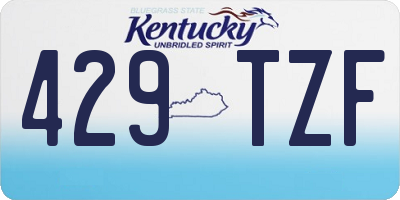KY license plate 429TZF
