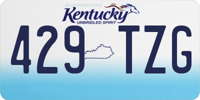 KY license plate 429TZG