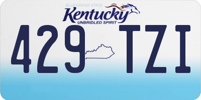KY license plate 429TZI
