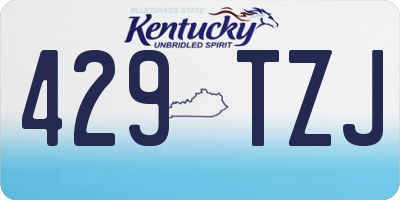 KY license plate 429TZJ
