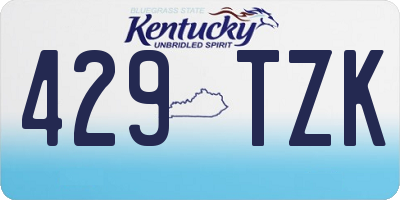 KY license plate 429TZK