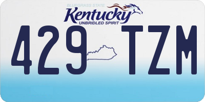 KY license plate 429TZM