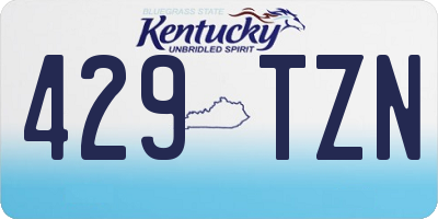 KY license plate 429TZN