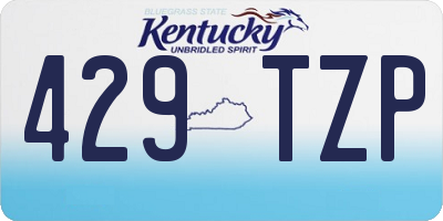 KY license plate 429TZP